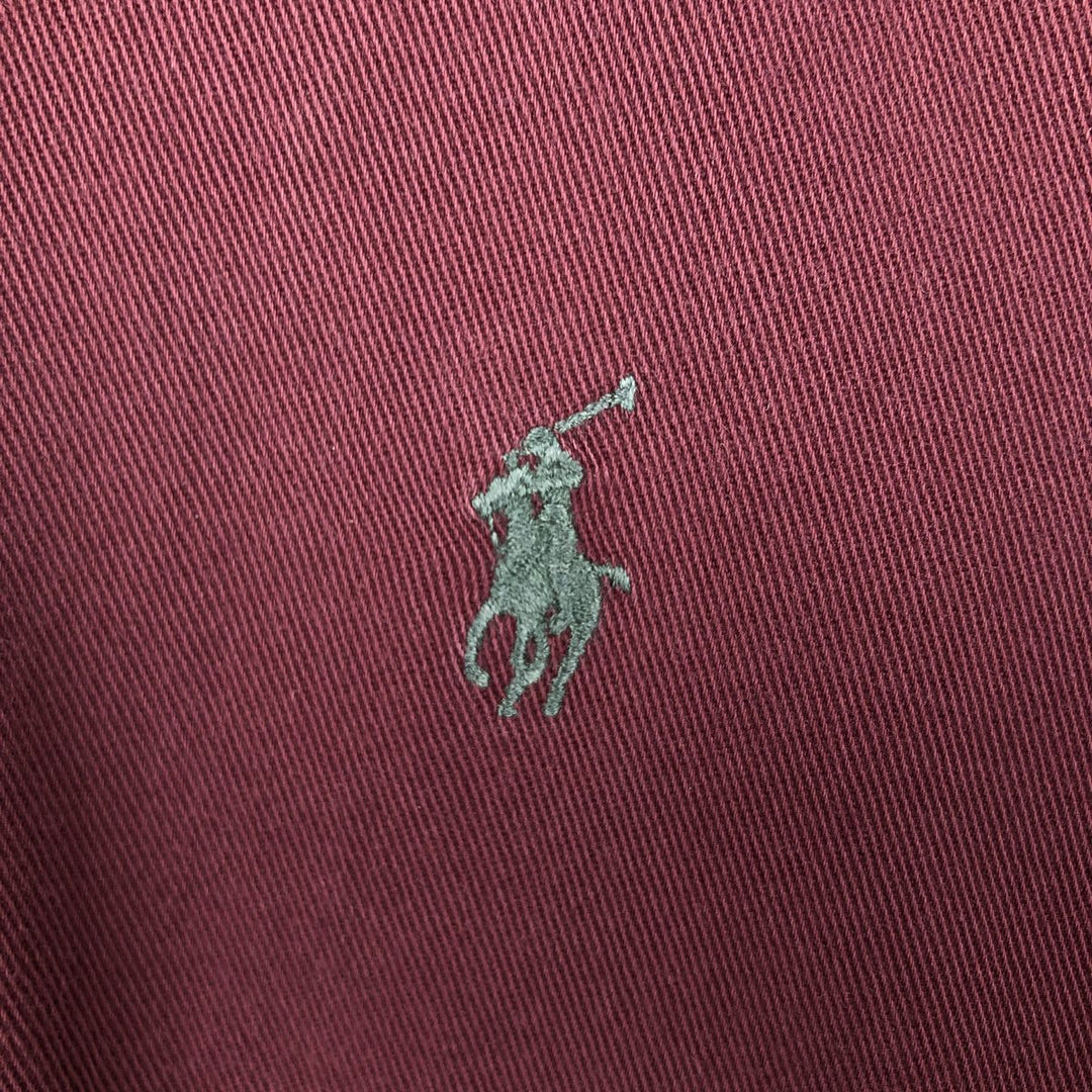 Ralph Lauren BLAKE long sleeve button down shirt, men's size L cotton red type reddish brown Vintage Second Hand