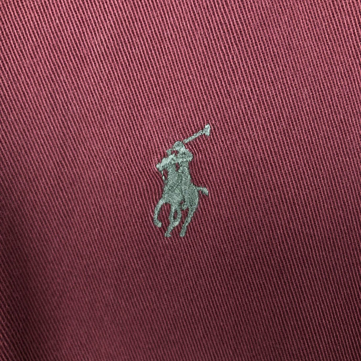 Ralph Lauren BLAKE long sleeve button down shirt, men's size L cotton red type reddish brown Vintage Second Hand