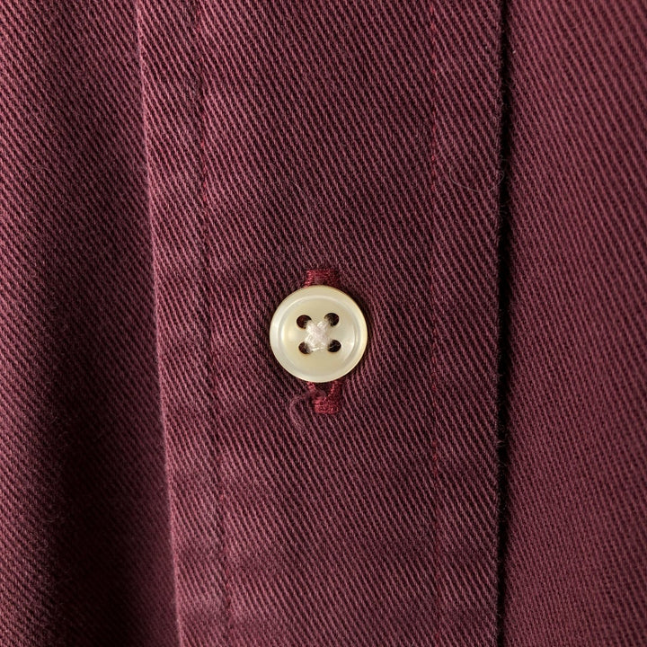 Ralph Lauren BLAKE long sleeve button down shirt, men's size L cotton red type reddish brown Vintage Second Hand