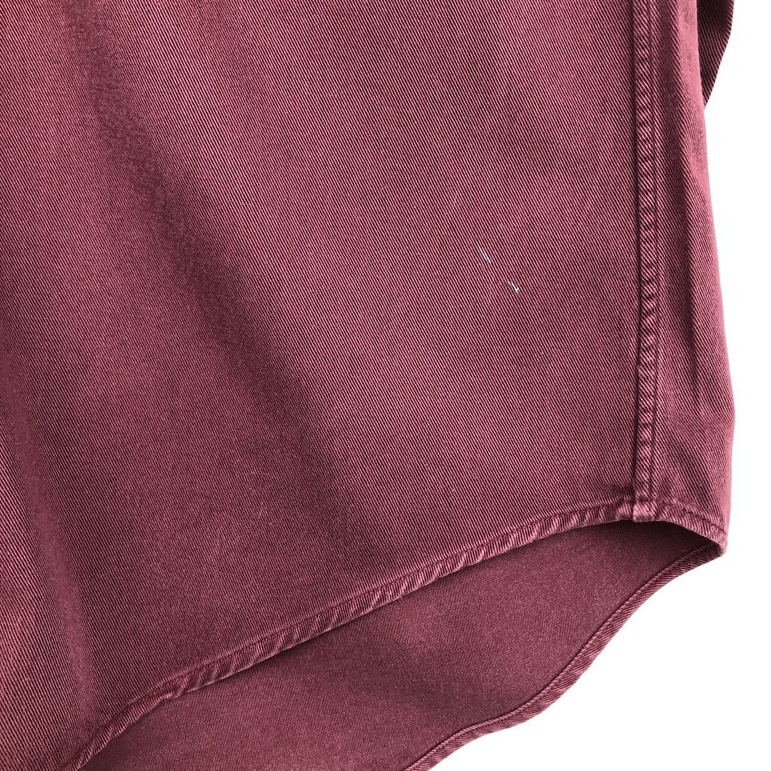 Ralph Lauren BLAKE long sleeve button down shirt, men's size L cotton red type reddish brown Vintage Second Hand
