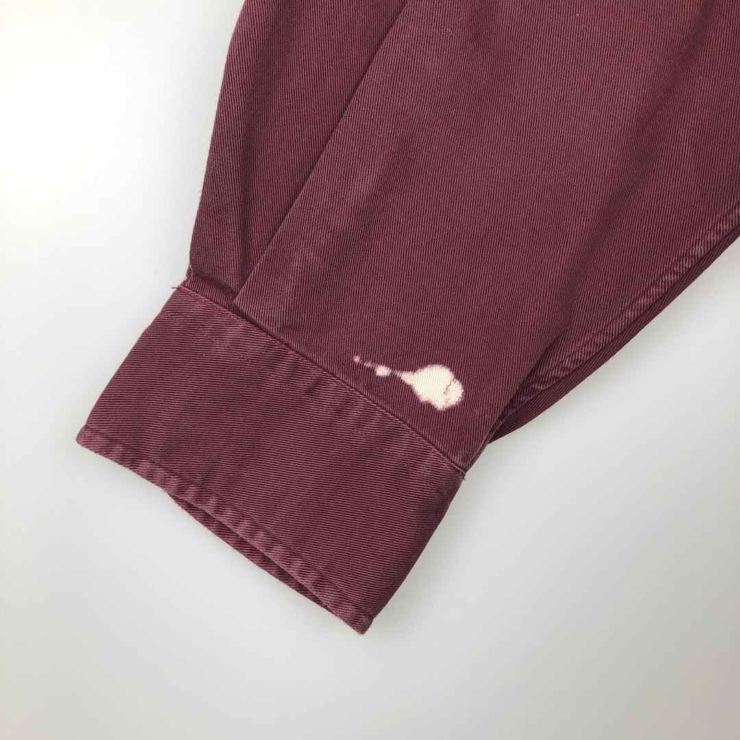 Ralph Lauren BLAKE long sleeve button down shirt, men's size L cotton red type reddish brown Vintage Second Hand