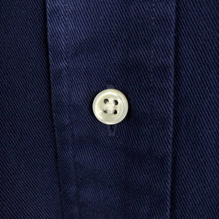 Ralph Lauren BLAKE long sleeve button down shirt, men's XL size cotton navy blue type Vintage Second Hand