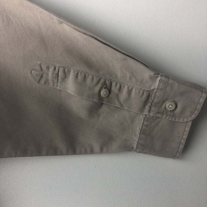 Ralph Lauren BLAIRE long sleeve button down shirt, men's XL size cotton Beige type Vintage Second Hand