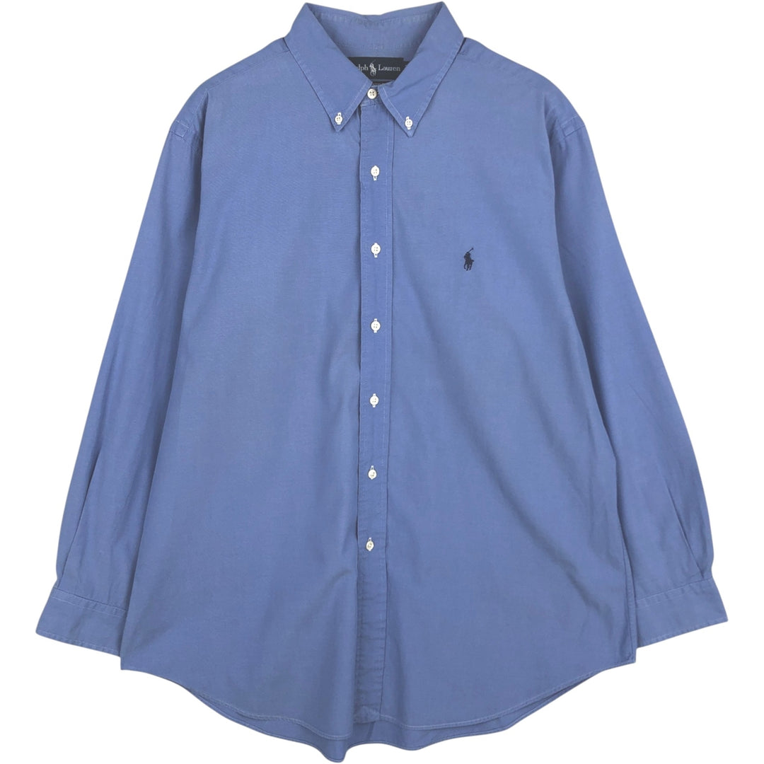 Ralph Lauren Classic Fit Long Sleeve Button Down Shirt Men's XXL cotton Blue type light blue Vintage Second Hand