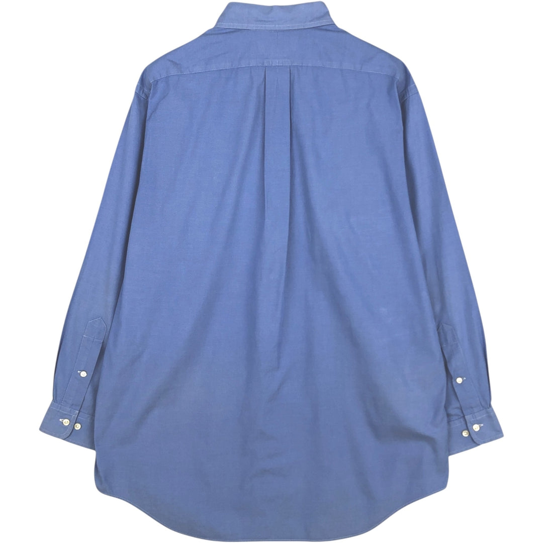 Ralph Lauren YARMOUTH long sleeve button down shirt, men's size L cotton Blue type light blue Vintage Second Hand