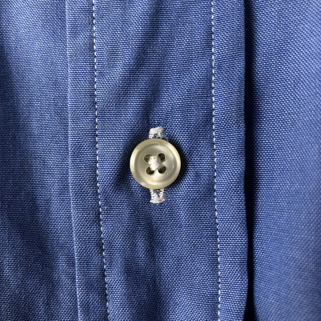 Ralph Lauren YARMOUTH long sleeve button down shirt, men's size L cotton Blue type light blue Vintage Second Hand