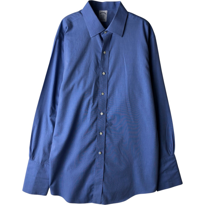Brooks Brothers Est. 1818 REGENT Long Sleeve Cotton Shirt, Men's XXL Supima Cotton blue type Vintage Second Hand