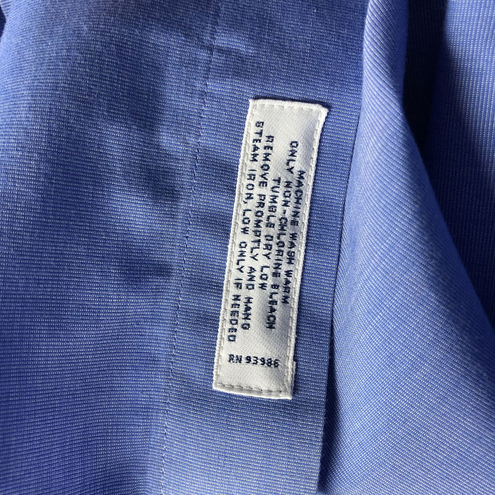 Brooks Brothers Est. 1818 REGENT Long Sleeve Cotton Shirt, Men's XXL Supima Cotton blue type Vintage Second Hand