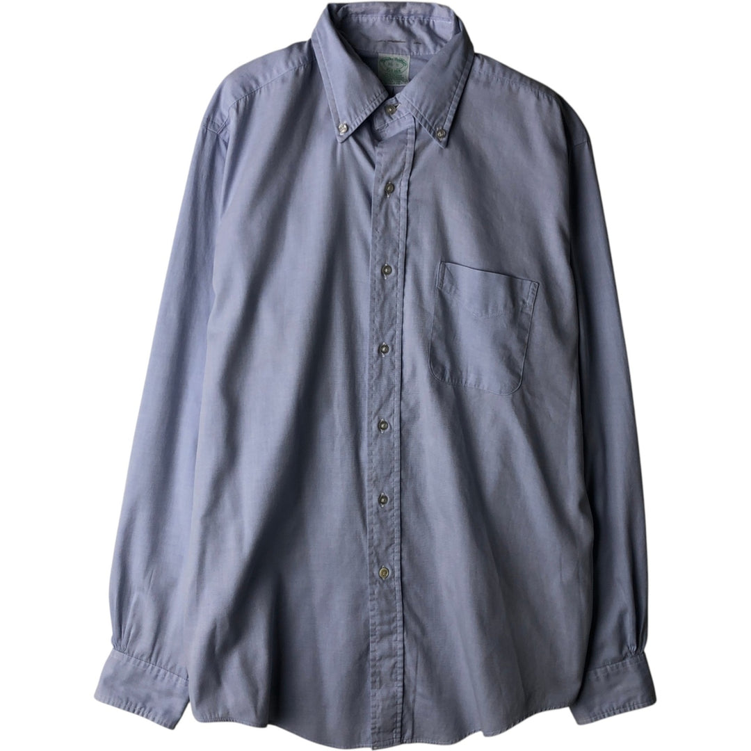 Brooks Brothers Est.1818 Long Sleeve Button Down Shirt Made in USA Men's Size L cotton Blue type light blue Vintage Second Hand
