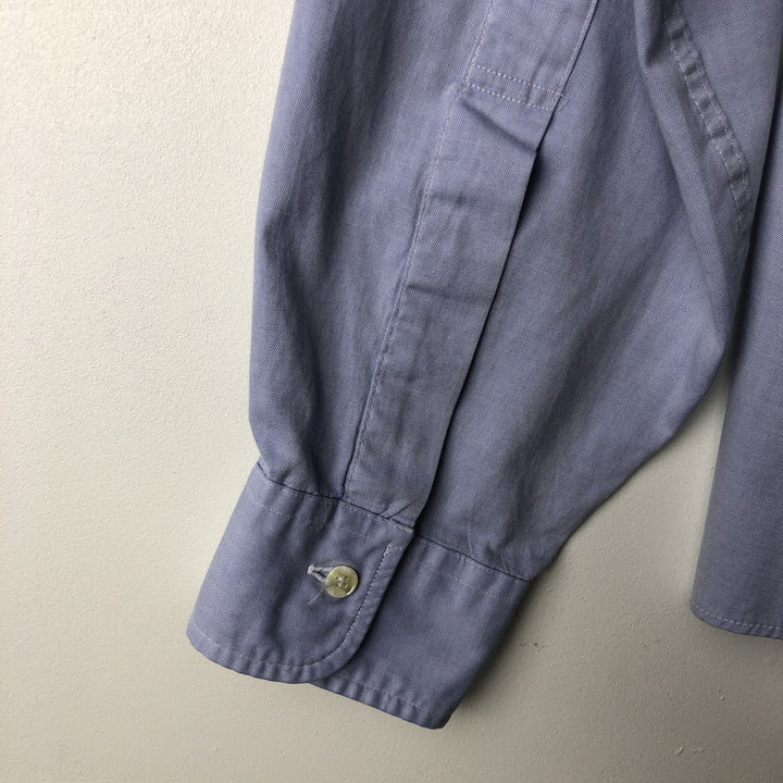 Brooks Brothers Est.1818 Long Sleeve Button Down Shirt Made in USA Men's Size L cotton Blue type light blue Vintage Second Hand