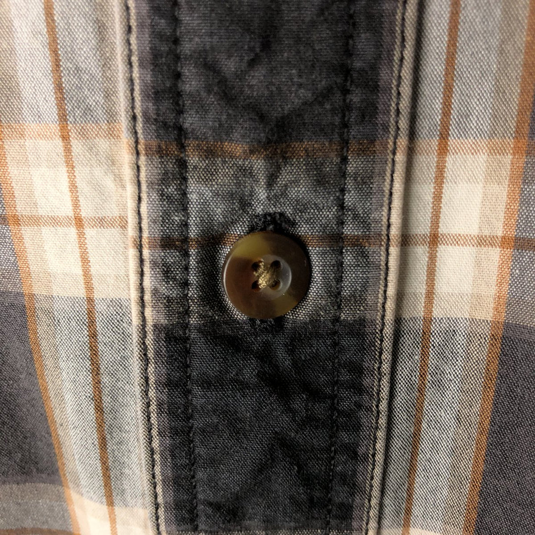 Carhartt Relaxed Fit Ombre Check Long Sleeve Button-Down Work Shirt, Men's Size L cotton black type Vintage Second Hand