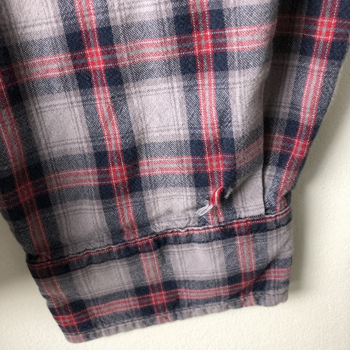 Carhartt Relaxed Fit Check Pattern Long Sleeve Button Down Work Shirt, Men's Medium cotton gray type Vintage Second Hand