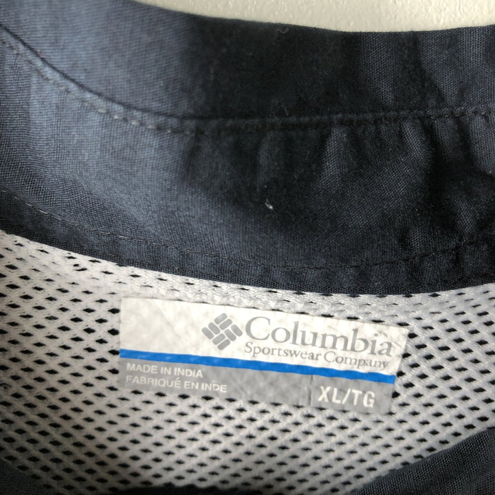 Columbia Long Sleeve Fishing Shirt, Men's XL cotton black type Vintage Second Hand