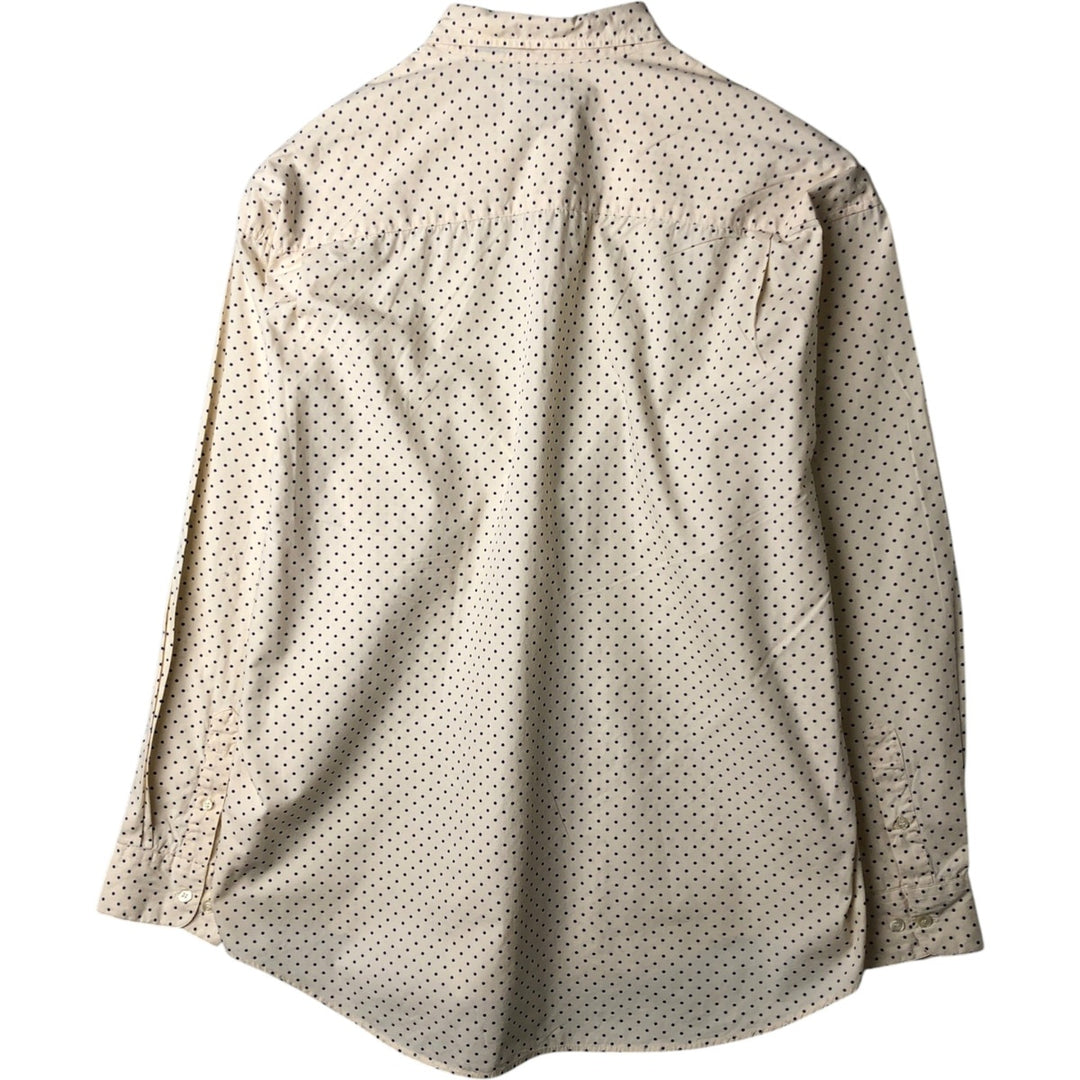 90'S GAP Old Gap Dot Pattern Long Sleeve Button Down Shirt Men's XL Vintage cotton unbleached Vintage Second Hand