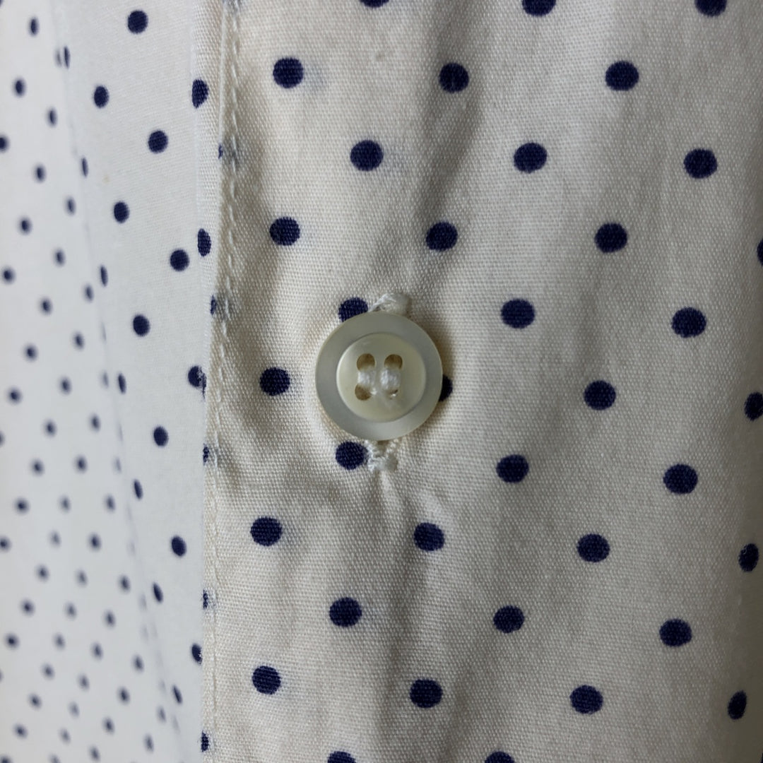 90'S GAP Old Gap Dot Pattern Long Sleeve Button Down Shirt Men's XL Vintage cotton unbleached Vintage Second Hand