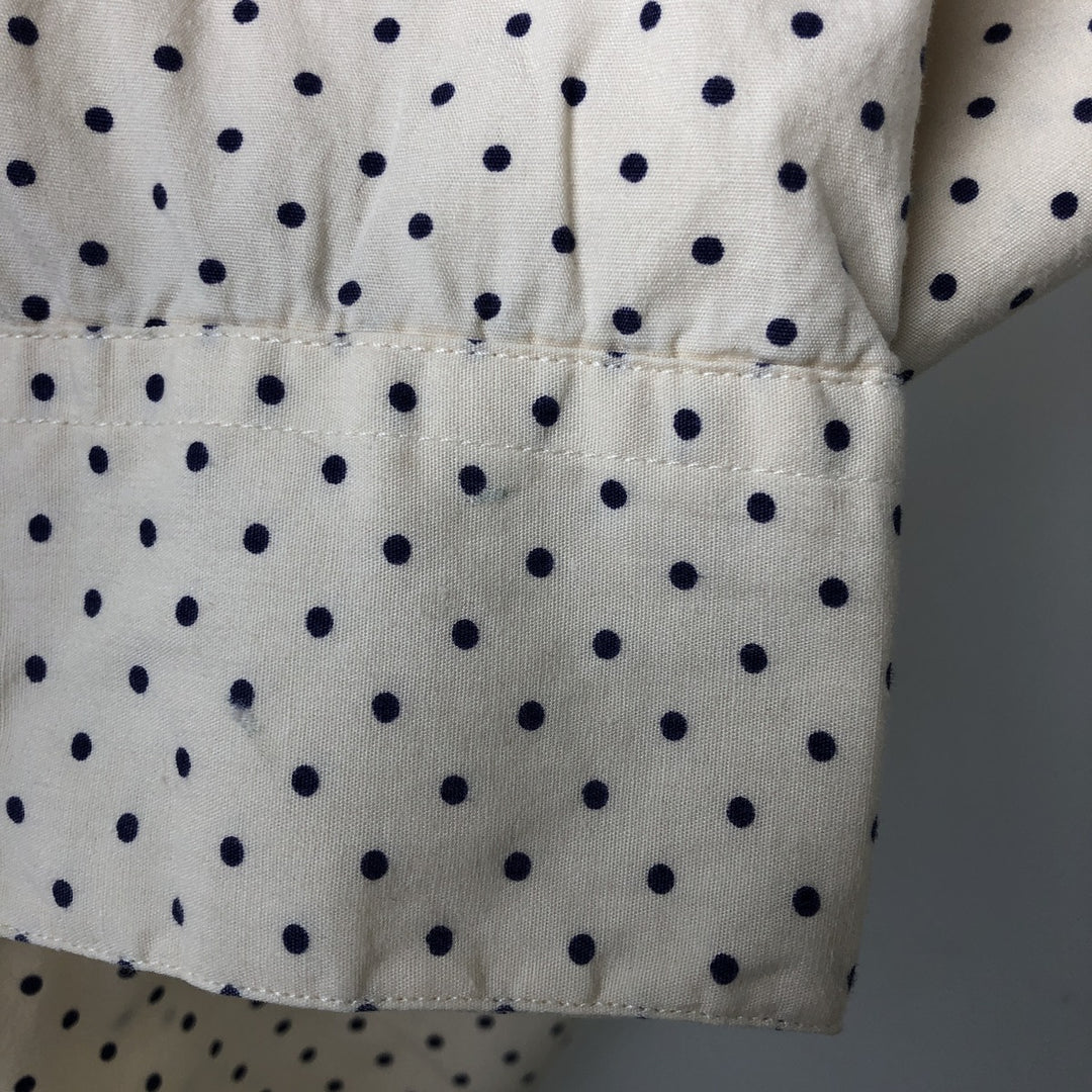 90'S GAP Old Gap Dot Pattern Long Sleeve Button Down Shirt Men's XL Vintage cotton unbleached Vintage Second Hand