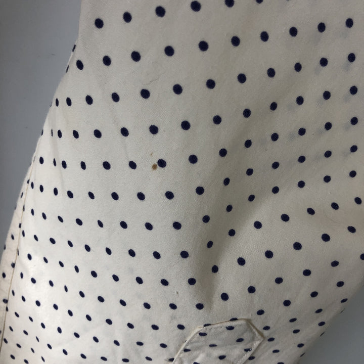 90'S GAP Old Gap Dot Pattern Long Sleeve Button Down Shirt Men's XL Vintage cotton unbleached Vintage Second Hand