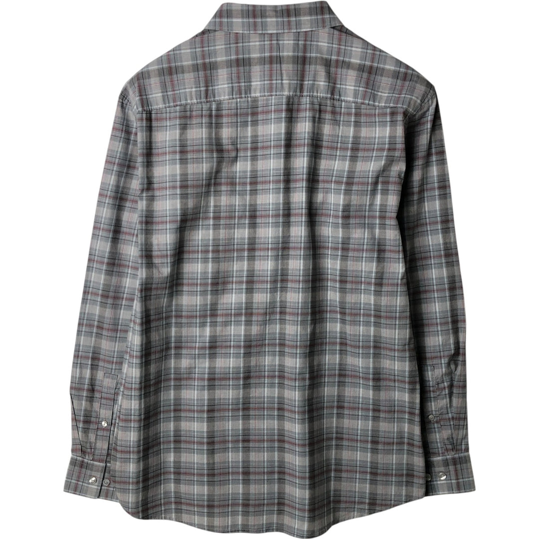 90s-00'S Vintage Calvin Klein Long Sleeve Cotton Check Shirt, Men's Size L cotton gray type Vintage Second Hand