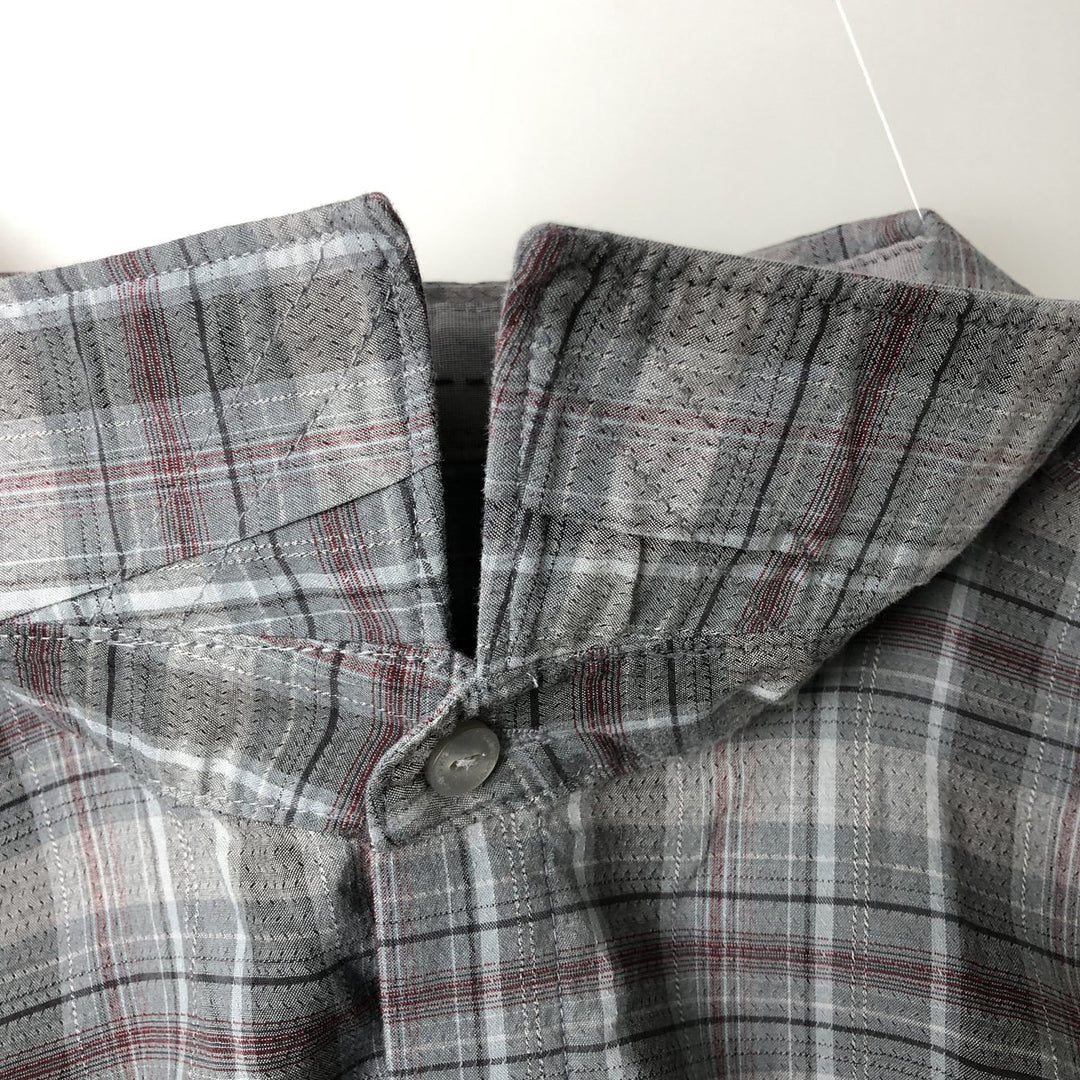 90s-00'S Vintage Calvin Klein Long Sleeve Cotton Check Shirt, Men's Size L cotton gray type Vintage Second Hand