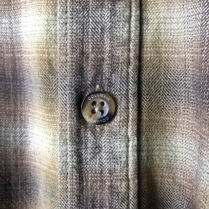 Columbia XCO Ombre Check Long Sleeve Cotton Check Shirt, Men's XL cotton ocher yellow type Vintage Second Hand