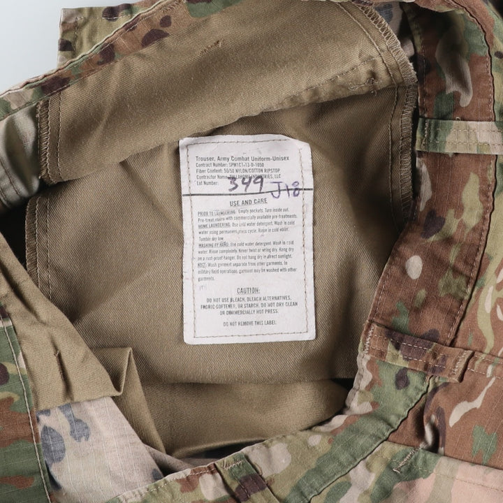 Authentic US military Multicam Camo Ripstop Military Cargo Pants, Combat Pants, Made in USA, Men's Size W34 Nylon Khaki type Vintage Second Hand