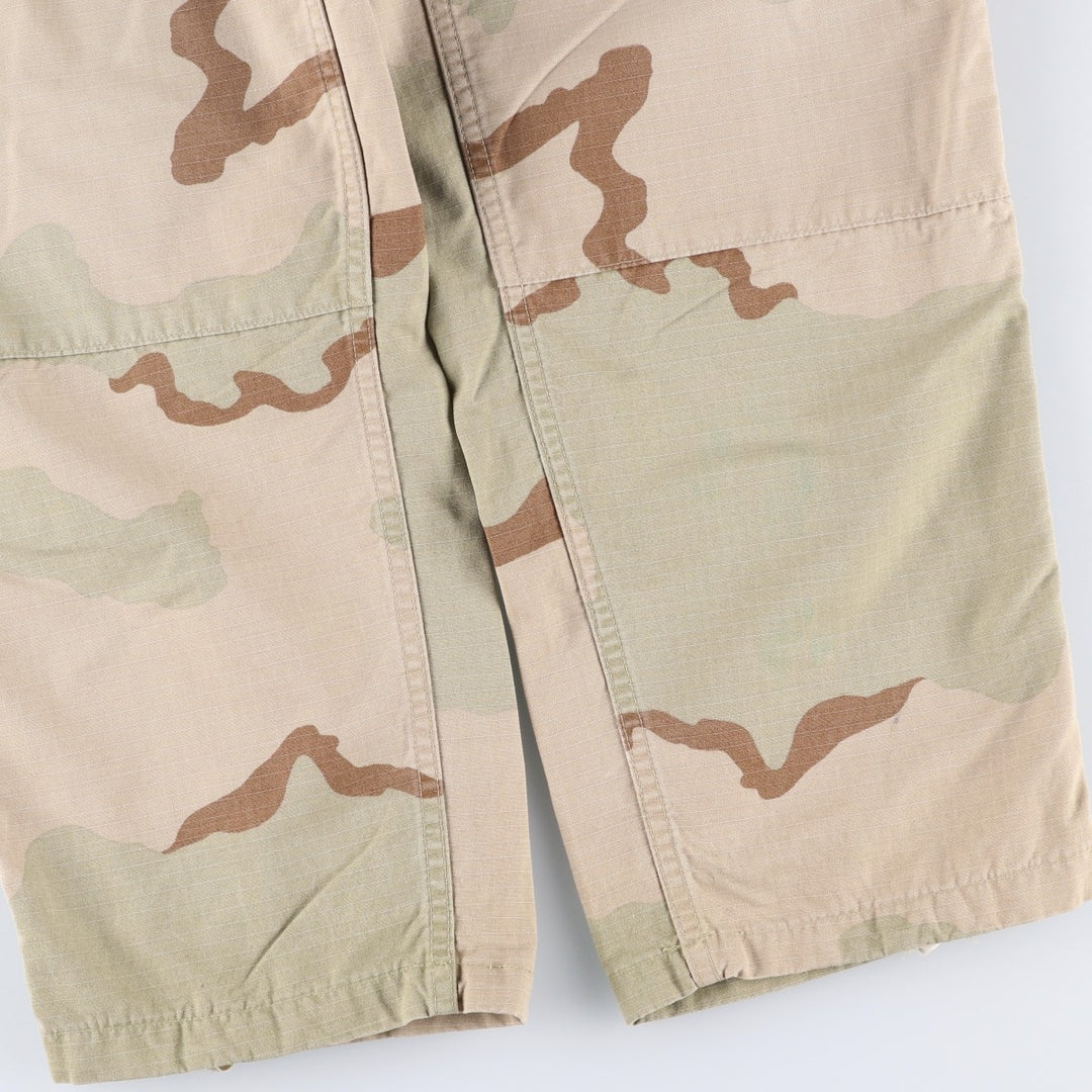 90'S US Military Camouflage Pattern 3C Desert Camo Ripstop Military Cargo Pants, Combat Pants, Made in USA, Men's Size W33 Nylon Beige type Vintage Second Hand