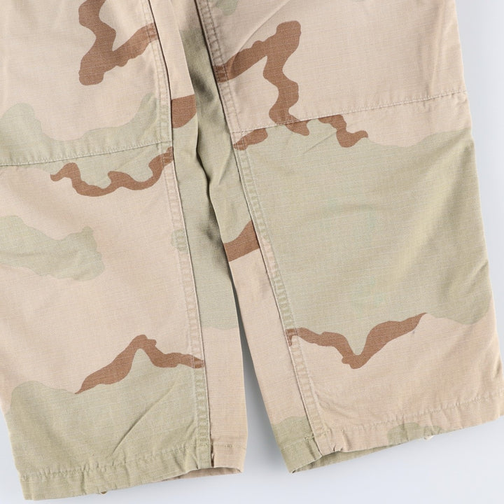 90'S US Military Camouflage Pattern 3C Desert Camo Ripstop Military Cargo Pants, Combat Pants, Made in USA, Men's Size W33 Nylon Beige type Vintage Second Hand