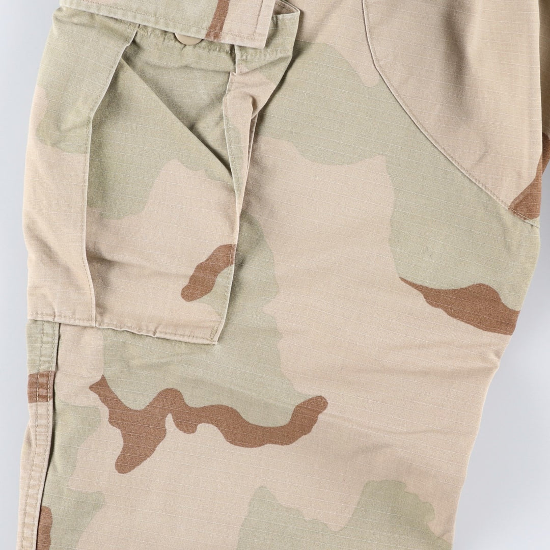 90'S US Military Camouflage Pattern 3C Desert Camo Ripstop Military Cargo Pants, Combat Pants, Made in USA, Men's Size W33 Nylon Beige type Vintage Second Hand