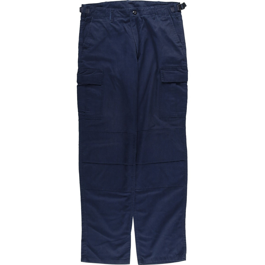 Greek Military Cargo Pants, Men's, Size W33 cotton navy blue type Vintage Second Hand