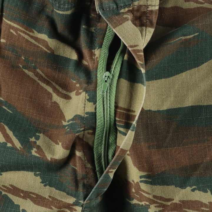 Greek Army Camouflage Pattern Lizard Camo Ripstop Military Cargo Pants, Combat Pants, Men's, Size W38 polyester Khaki type Vintage Second Hand