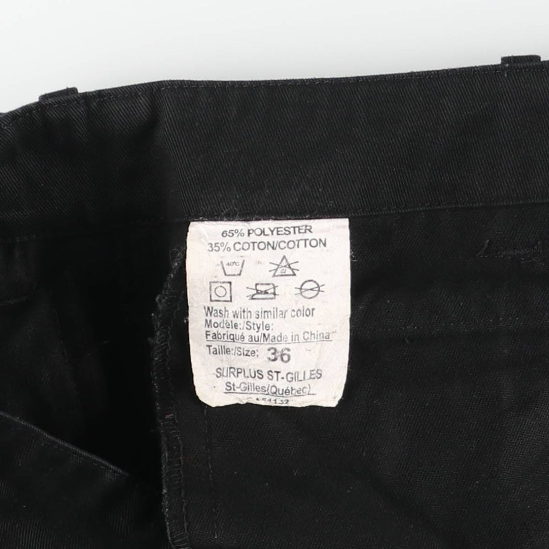 Civilian Military Cargo Pants Men's Size W35 polyester black type Vintage Second Hand
