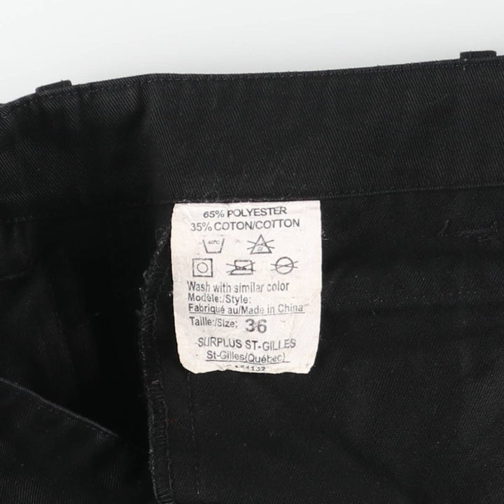 Civilian Military Cargo Pants Men's Size W35 polyester black type Vintage Second Hand