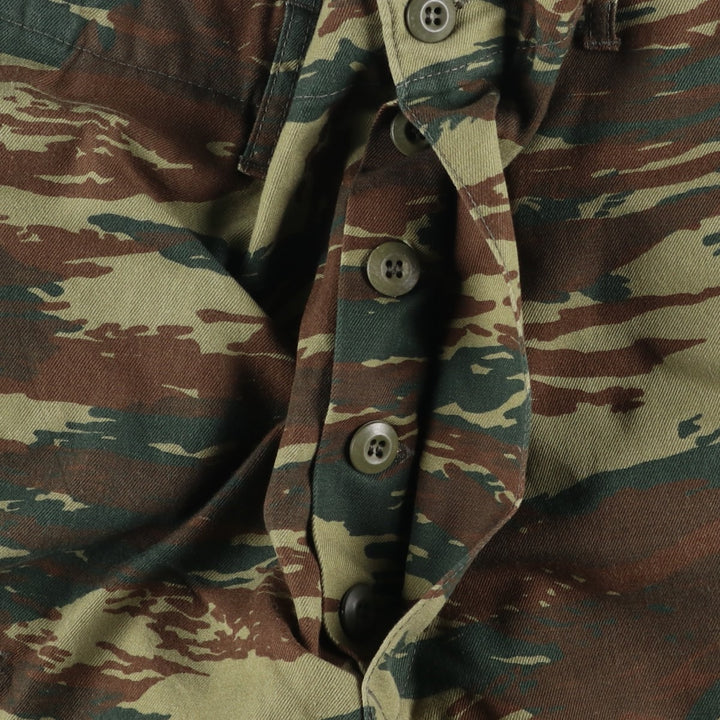Greek Army Camouflage Pattern Lizard Camo Military Cargo Pants, Combat Pants, Men's, Size W36 polyester Khaki type Vintage Second Hand