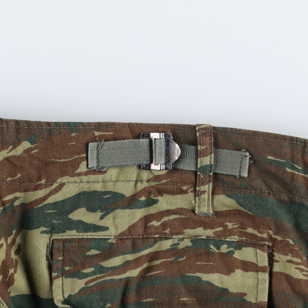 Greek Army Camouflage Pattern Lizard Camo Military Cargo Pants, Combat Pants, Men's, Size W36 polyester Khaki type Vintage Second Hand