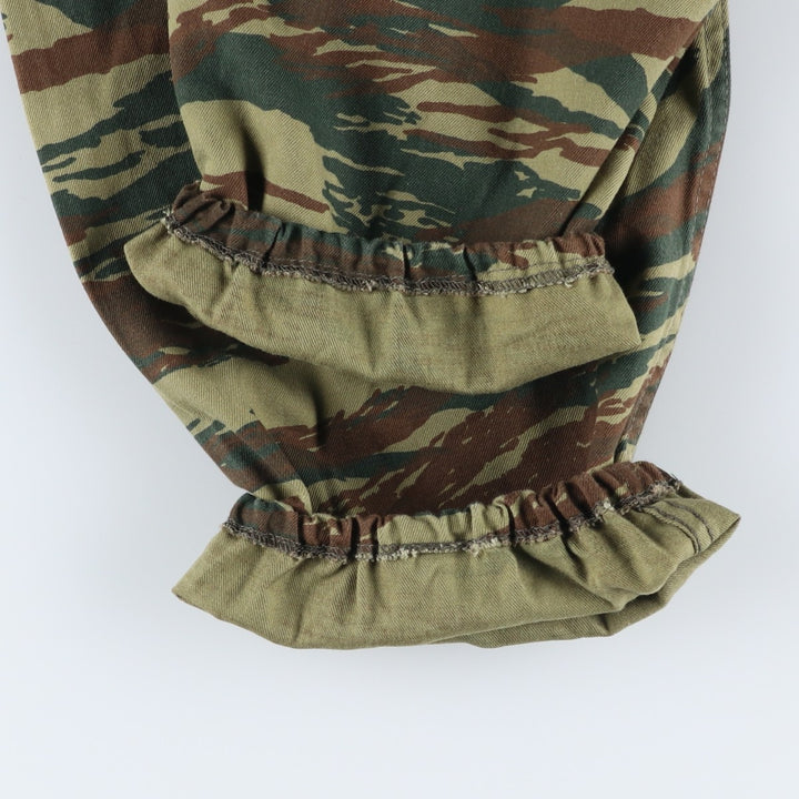 Greek Army Camouflage Pattern Lizard Camo Military Cargo Pants, Combat Pants, Men's, Size W36 polyester Khaki type Vintage Second Hand