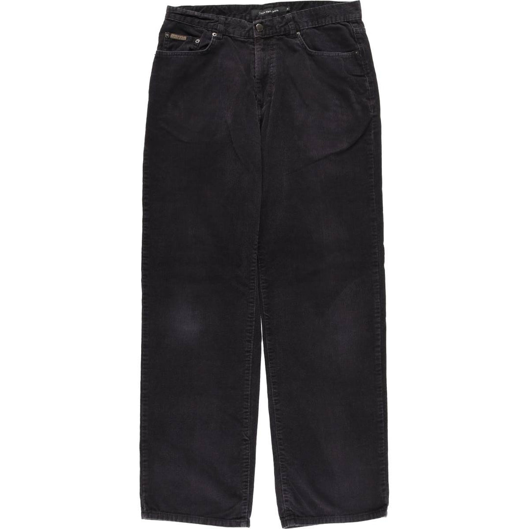 Calvin Klein Jeans corduroy pants, men's size W34 cotton black type Vintage Second Hand