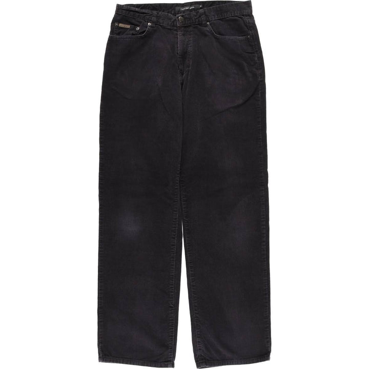 Calvin Klein Jeans corduroy pants, men's size W34 cotton black type Vintage Second Hand