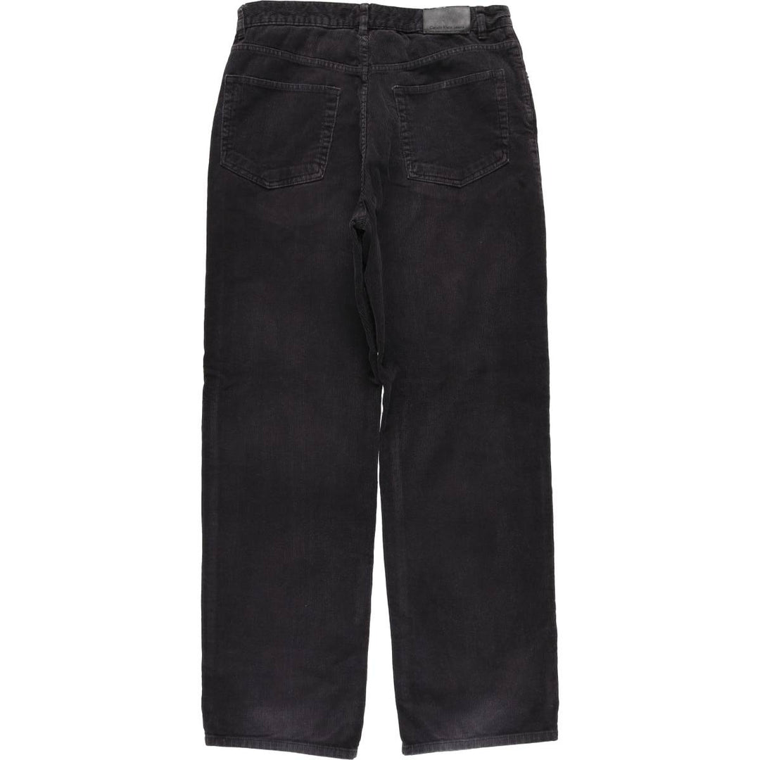 Calvin Klein Jeans corduroy pants, men's size W34 cotton black type Vintage Second Hand