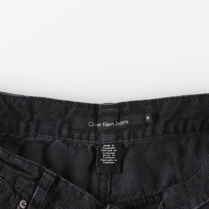 Calvin Klein Jeans corduroy pants, men's size W34 cotton black type Vintage Second Hand