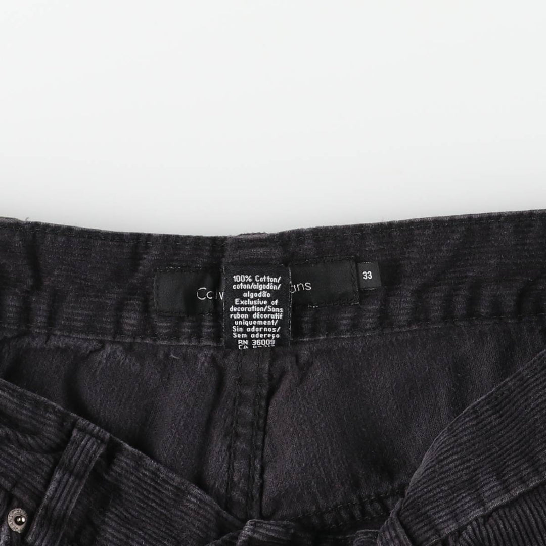 Calvin Klein Jeans corduroy pants, men's size W34 cotton black type Vintage Second Hand
