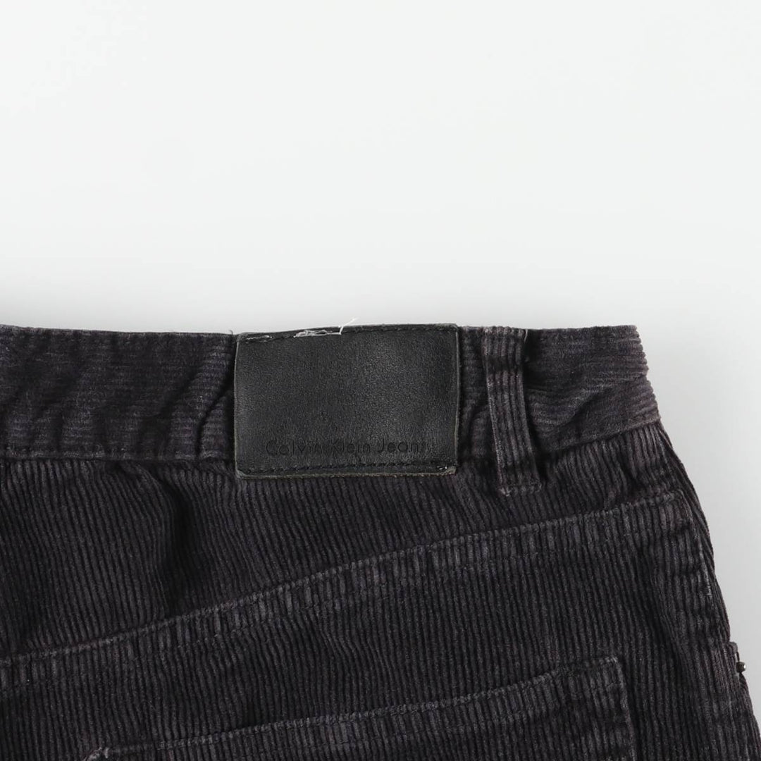 Calvin Klein Jeans corduroy pants, men's size W34 cotton black type Vintage Second Hand