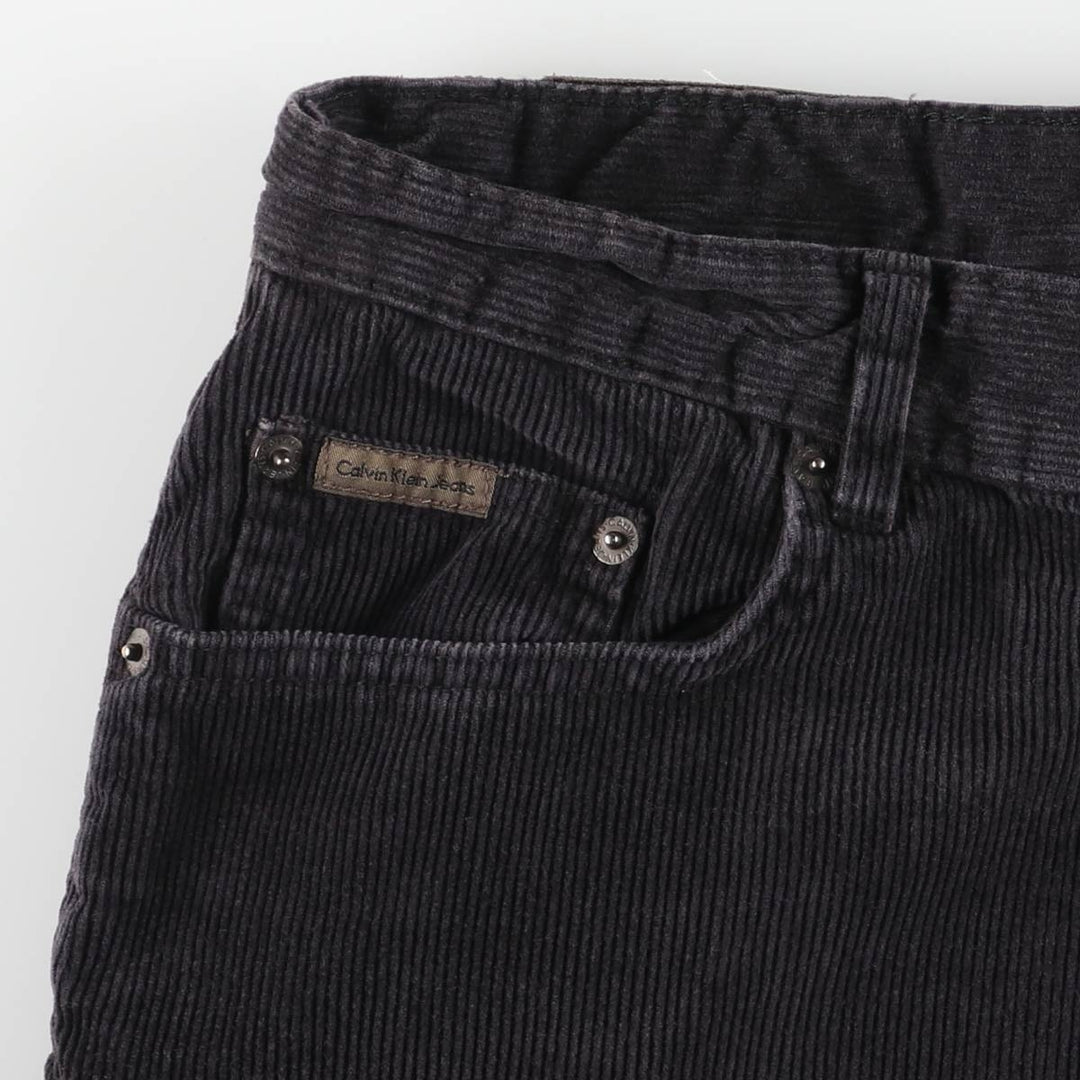 Calvin Klein Jeans corduroy pants, men's size W34 cotton black type Vintage Second Hand