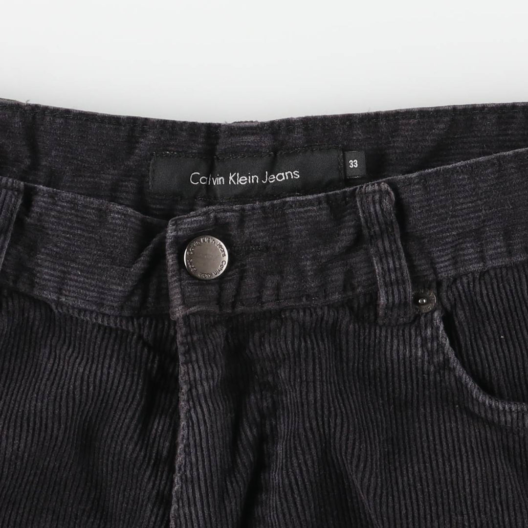 Calvin Klein Jeans corduroy pants, men's size W34 cotton black type Vintage Second Hand