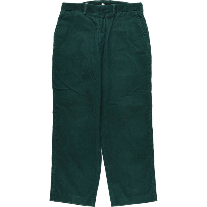 LANDS' END Corduroy Pants, Made in USA, Men's, Size W33 cotton green type Vintage Second Hand