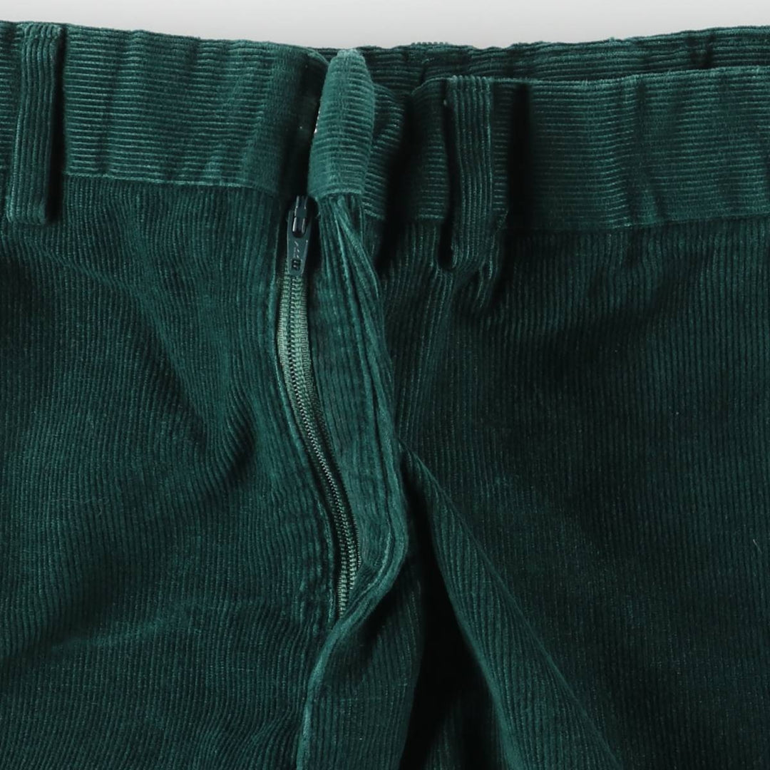 LANDS' END Corduroy Pants, Made in USA, Men's, Size W33 cotton green type Vintage Second Hand