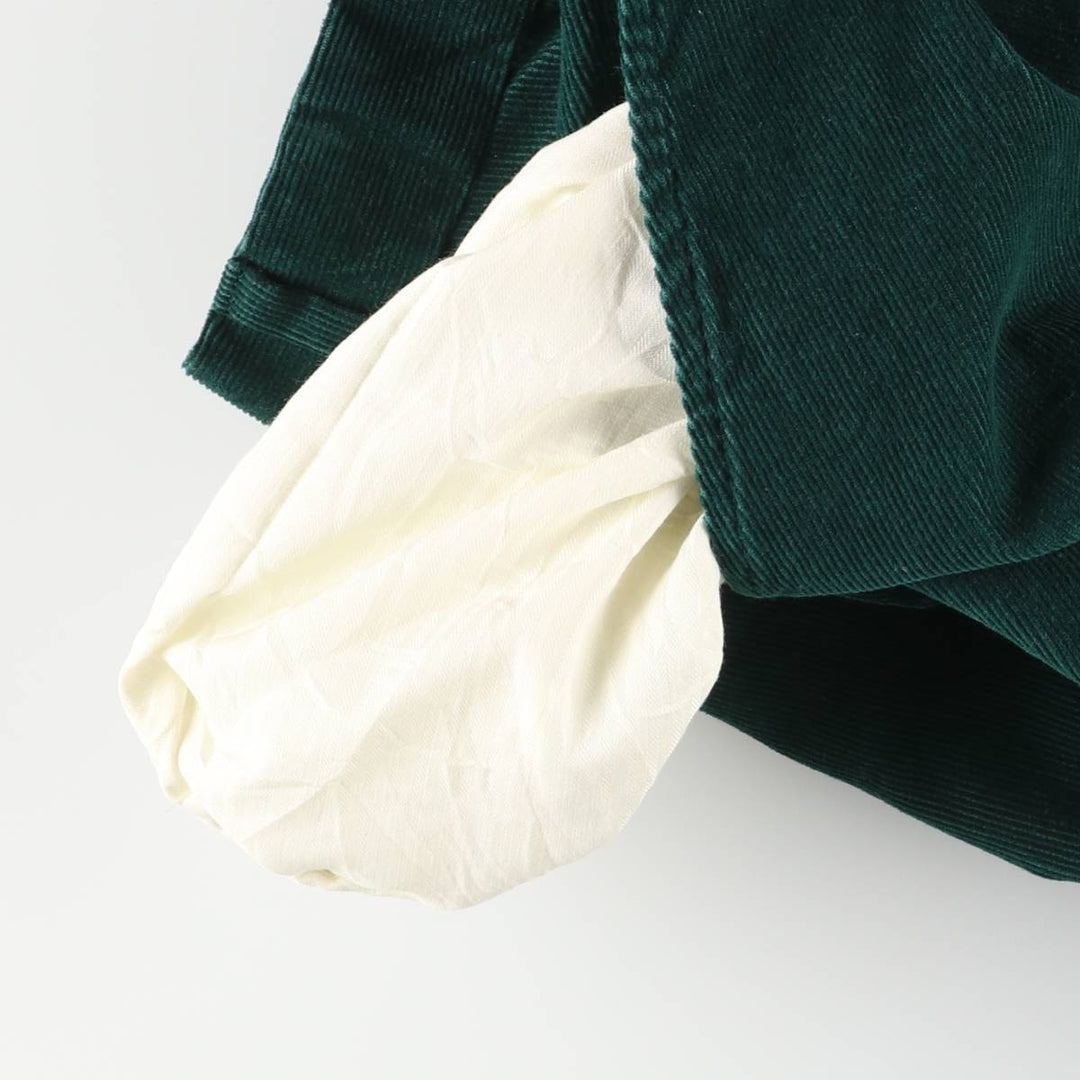 LANDS' END Corduroy Pants, Made in USA, Men's, Size W33 cotton green type Vintage Second Hand