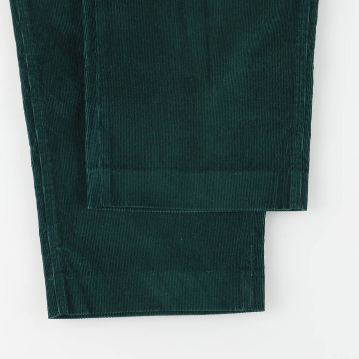 LANDS' END Corduroy Pants, Made in USA, Men's, Size W33 cotton green type Vintage Second Hand