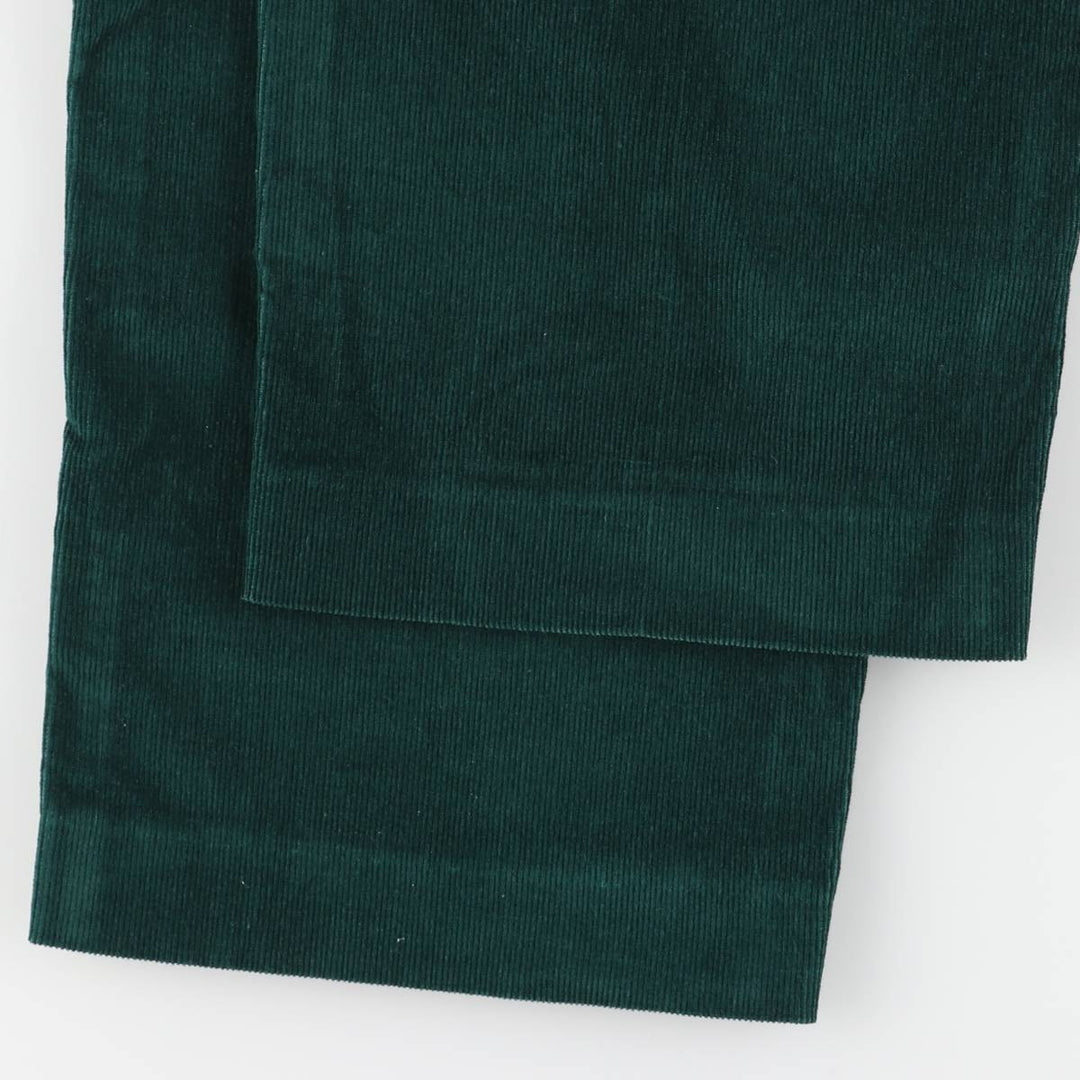 LANDS' END Corduroy Pants, Made in USA, Men's, Size W33 cotton green type Vintage Second Hand