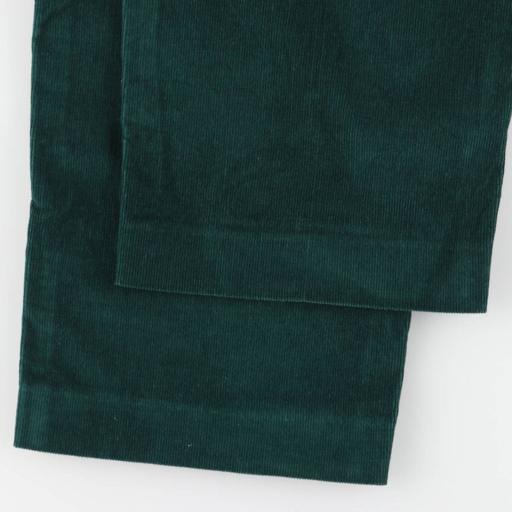 LANDS' END Corduroy Pants, Made in USA, Men's, Size W33 cotton green type Vintage Second Hand