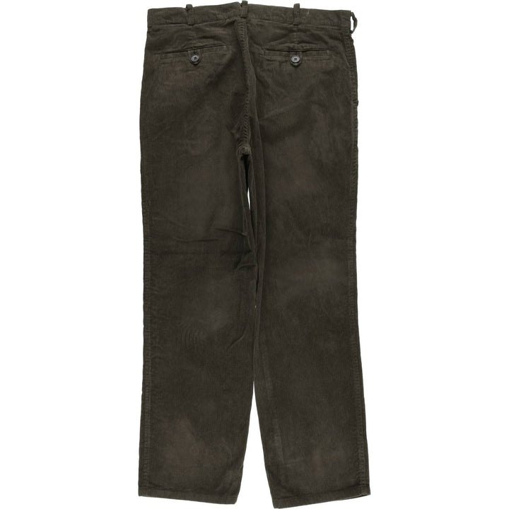 Most Suitable Corduroy Pants Made in the UK Men's Size W36 unclear Khaki type sage green Vintage Second Hand